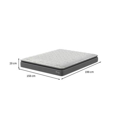 Colchão Queen de Espuma D40 Classic Alto Suporte (20x158x198) Cinza