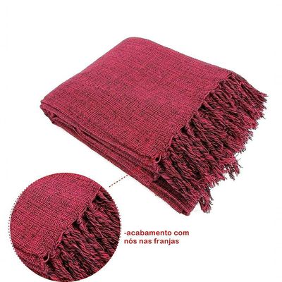 Manta Para Sofá Tipo Manta Capa De Sofá 2,40 X 1,80 Cor:Vermelho Mesclado