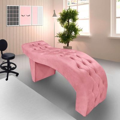 Maca Estofada Capitonê Clínica Salão Estética Suede Eduarda Rosê