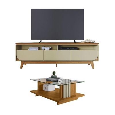 Conjunto Yara Opala C/ Mesa De Centro Domo Cumaru/opala