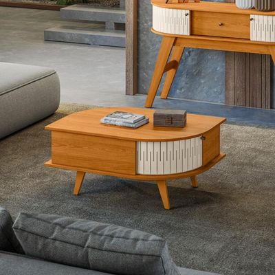 Conjunto Turim C/ Mesa De Centro Nevada Cinamomo/off-white