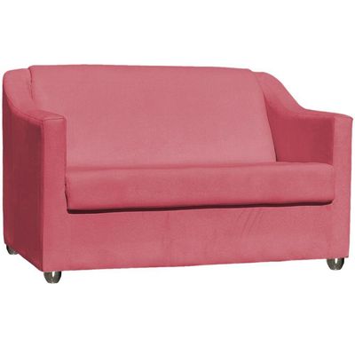 Kit Namoradeira Decorativa + 2 Poltronas Para Sala Manicure Recepção Consultório Mila Suede