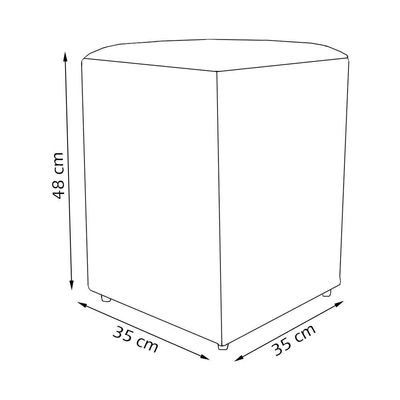 Kit 2 Puff Dado Decorativo Para Sala Recepção Penteadeira Material Sintético Cores