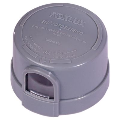 Relé Fotoelétrico Bivolt Cinza 10 Unidades Foxlux