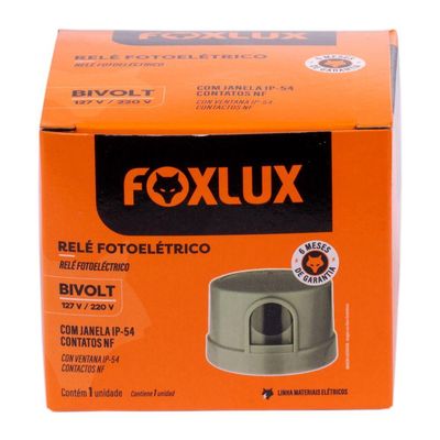 Relé Fotoelétrico Bivolt Cinza 10 Unidades Foxlux