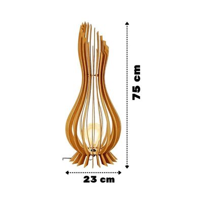 Abajur Grande De Chão Ana Maria Mdf Luminária - Tamanho 75x23cm