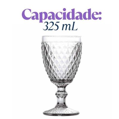 Conjunto 6 Copos Vidro Bico De Abacaxi Elegante