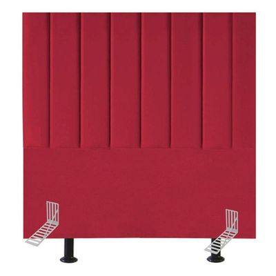 Cabeceira Estofada Cama Casal 140 Cm Luna Suede E Frame Vermelho