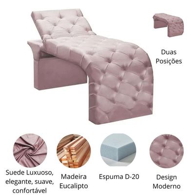 Maca Estofada Estética Cílios Regulável Spa Suede Eloísa Rosê