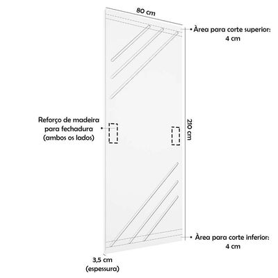 Porta De Madeira Frisada U.v 210cm X 80cm - R30k Cerejeira