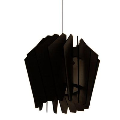 Luminária Teto Tipo Pendente Espiral Mdf - Completa Cor: Mdf Cru