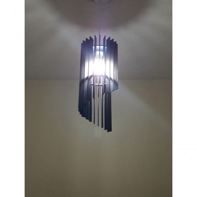 Luminária Teto Tipo Pendente Mística Mdf - Completa Cor: Preta