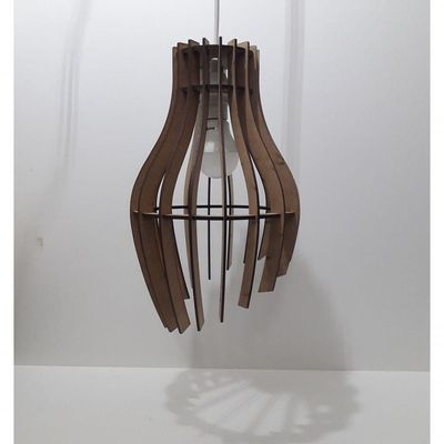 Luminária Teto Tipo Pendente Garra Mdf - Completa Cor: Mdf Cru