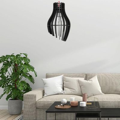 Luminária Teto Tipo Pendente Garra Mdf - Completa Cor: Mdf Cru