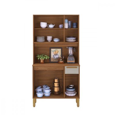 Cozinha Lagos 6 Portas 1 Gaveta Freijo Com Off White Indekes