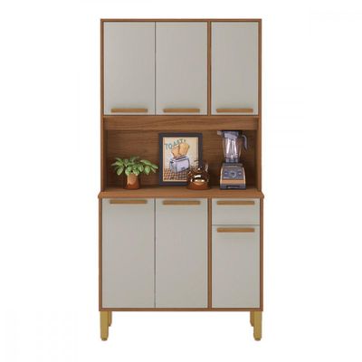 Cozinha Lagos 6 Portas 1 Gaveta Freijo Com Off White Indekes