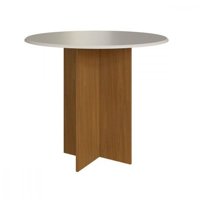 Mesa De Jantar Redonda 90x90 Aline Freijo Off White Indekes
