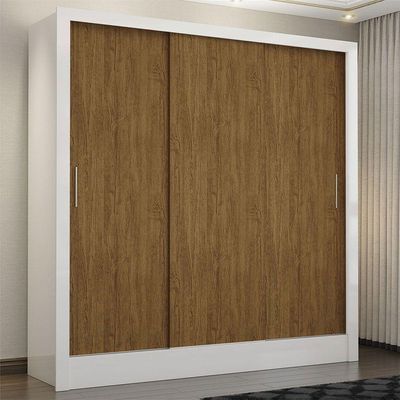 Guarda Roupa Casal Fortaleza 3 Portas Carioca Móveis Branco Cinamomo