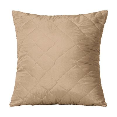 Capa De Almofada 45cm X 45cm 1 Peça Matelada 100% Poliéster Cor:cáqui