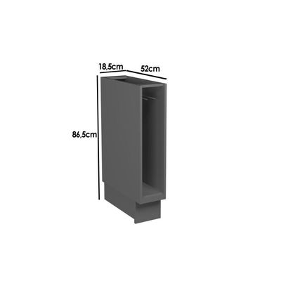 Balcão de Cozinha Modulado Évora PH 3061 Toalheiro s/ Tampo 18.5cm Branco - Herval