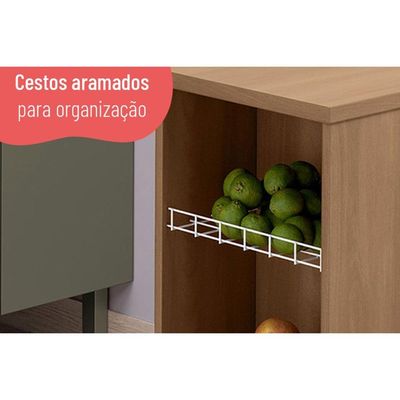 Balcão Ilha Cozinha Gourmet 900515 c/ Fruteira Freijo - Telasul
