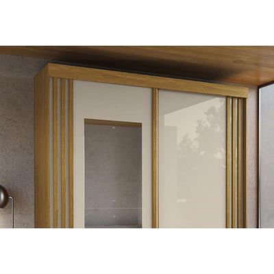 Guarda Roupa Solteiro 2 Portas (1 c/ Espelho) e 3 Gavetas Athena Branco - ACP