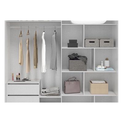 Guarda Roupa Solteiro 2 Portas (1 c/ Espelho) e 3 Gavetas Athena Branco - ACP