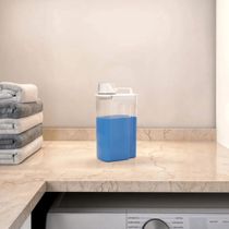 Kit 6 Porta Amaciante Lavanderia Coza 1,5 New Retrô Pote Com Medidores Dispensers