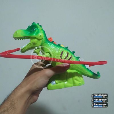 Brinquedo Pista Elevador Com Som E Luz Dinossauro Verde