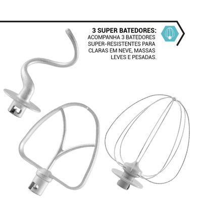 Batedeira Planetária Philco 775W 3 Batedores PBP770PI 127V