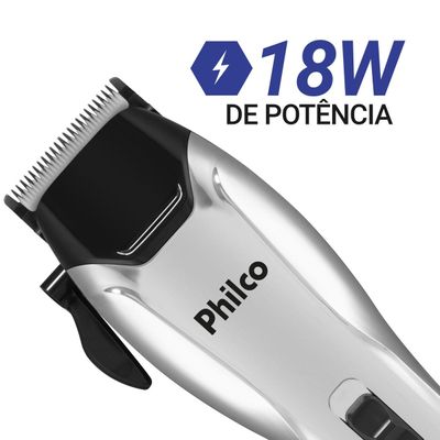 Cortador de Cabelos Philco 9 Acessórios 4 pentes PCR04 127V