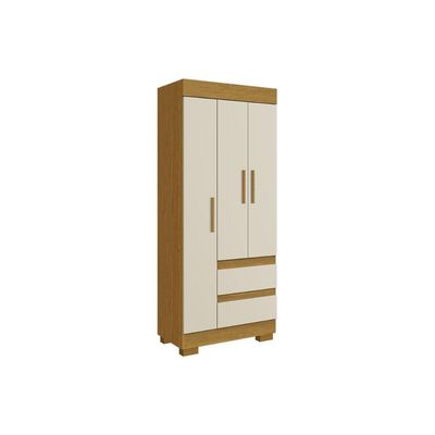 Guarda Roupa Solteiro 3 Portas e 2 Gavetas Maya Cinamomo - ACP