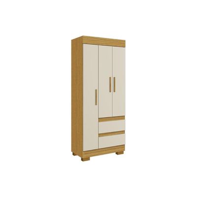 Guarda Roupa Solteiro 3 Portas e 2 Gavetas Maya Cinamomo - ACP