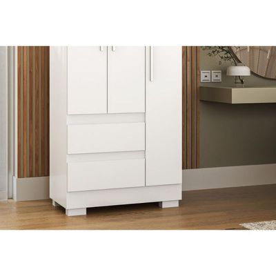 Guarda Roupa Solteiro 3 Portas e 2 Gavetas Maya Cinamomo - ACP
