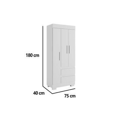 Guarda Roupa Solteiro 3 Portas e 2 Gavetas Maya Cinamomo - ACP