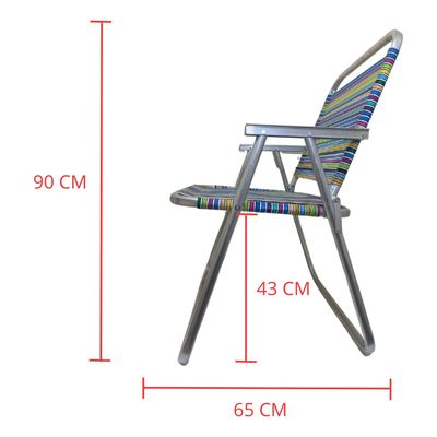 Cadeira De Praia Conforto Oversize 140kg Nylon Ronchetti