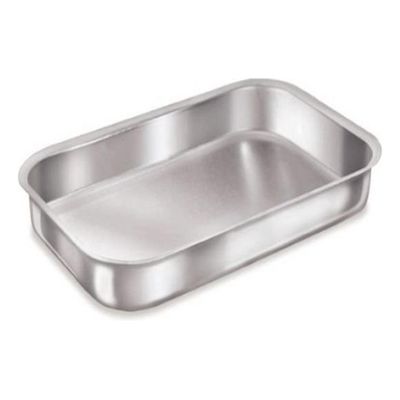 Assadeira Aluminio Polido Retangular Baixa 03 Eirilar