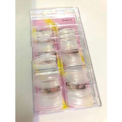 Kit 100 Molde F1 Para Unhas Reutilizável Porcelana Acrigel