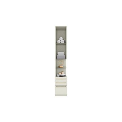 Modulado De Quarto Armário Mesa De Cabeceira Seletto Mc02 C- 1 Porta E 3 Gavetas Areia-jequitibá