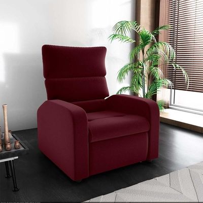 Poltrona Do Papai Reclinável Kwid Matrix Veludo Vermelho