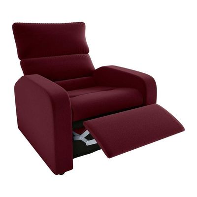 Poltrona Do Papai Reclinável Kwid Matrix Veludo Vermelho