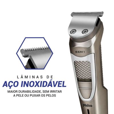 Aparador de Pelos Philco Multigroom 8 em 1 5W PAP16 Bivolt
