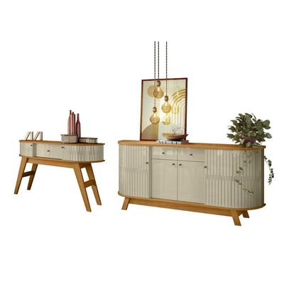 Conjunto Turim C/ Buffet Verona Cumaru/opala