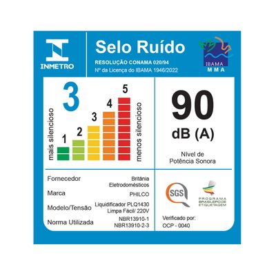 Liquidificador Philco PLQ1430P Limpa Fácil Pro Maxx 6 1400W 220V