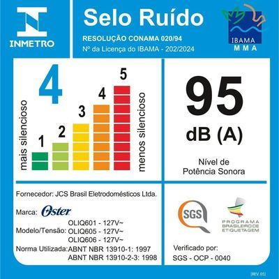 Liquidificador Oster 1100 Full Cinza 3,2L 220V
