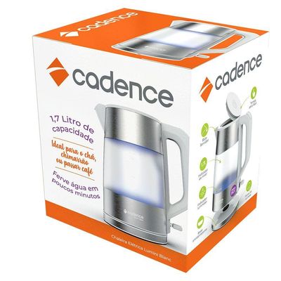Chaleira Elétrica Cadence Lumini Blanc 1,7L 220V