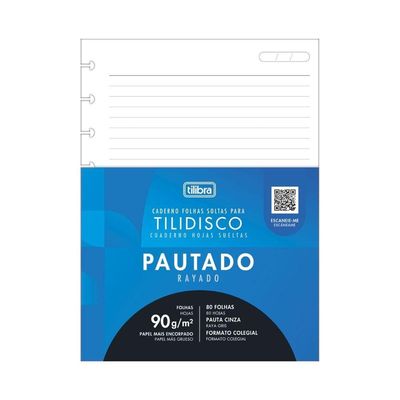 Bloco Fichário Colegial 80 Folhas Tilidisco Tilibra