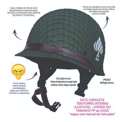 Acessório De Colecionador Segunda Guerra Mundial Capacete M1