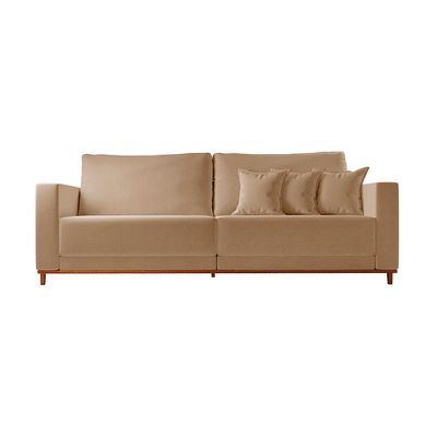 Sofá 3 Lugares Riviera Linho Bege 230 cm