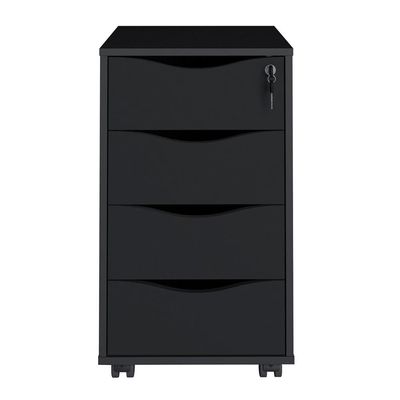 Gaveteiro Artany Bit com 4 Gavetas - Preto